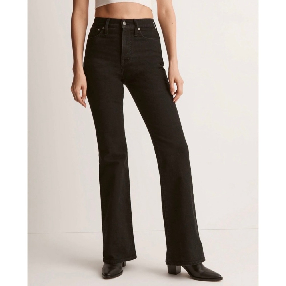 Madewell The Perfect Vintage Flare Jean High Rise Sherborn Black 24